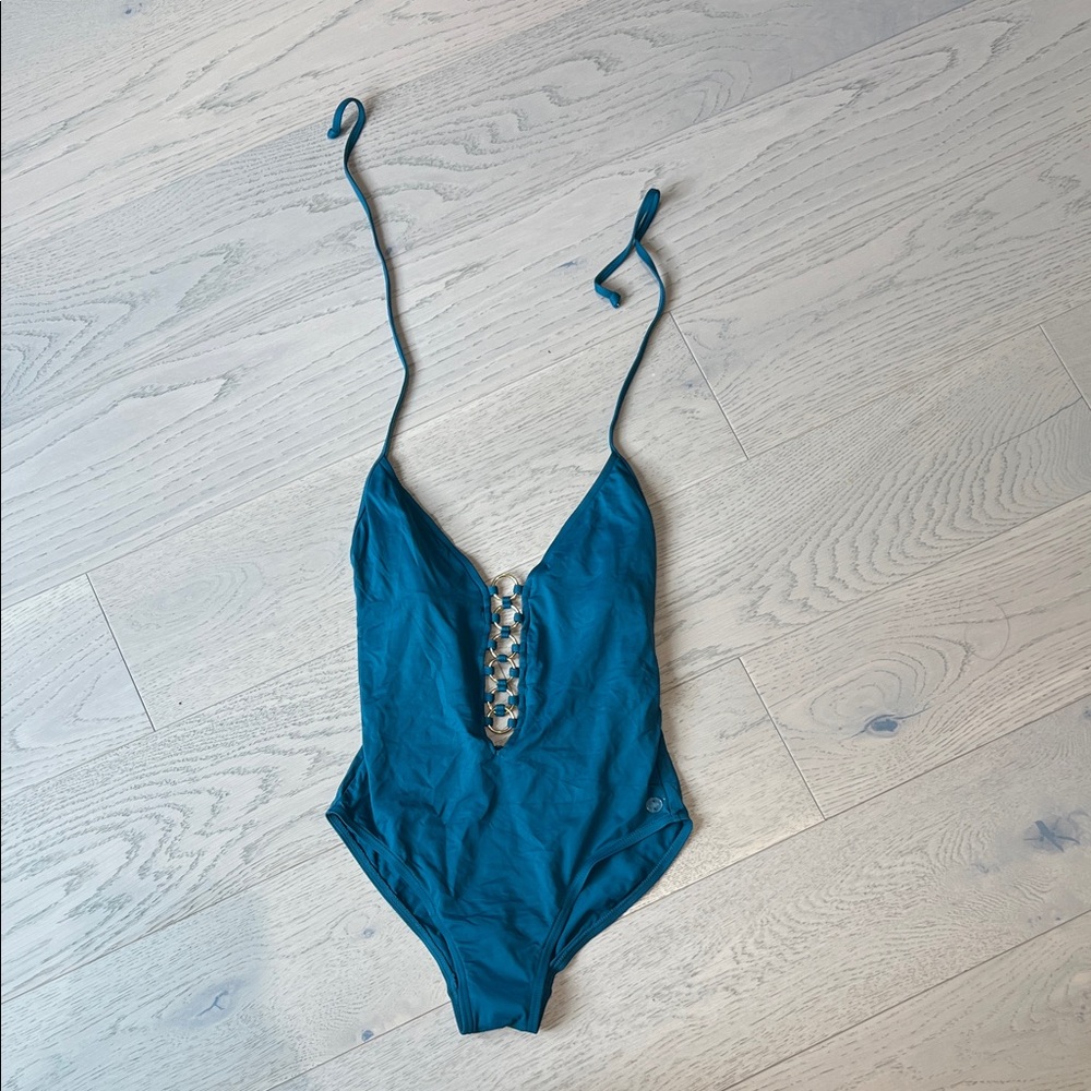 French Connection Teal One-Piece Swimsuit